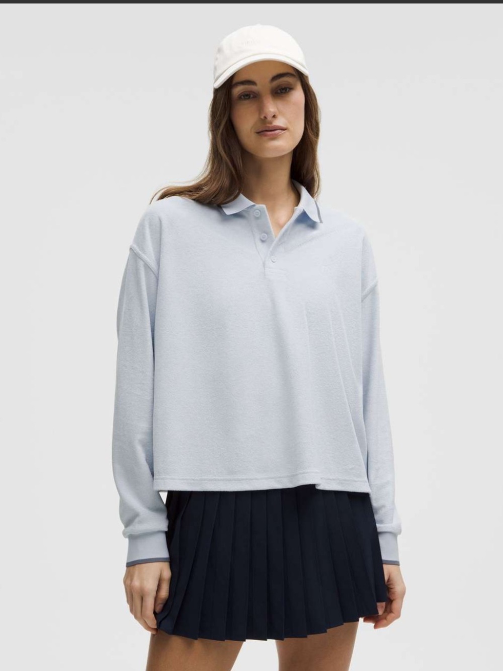 Lululemon Cotton Terry Relaxed-Fit Polo Starch Blue/ Solar Grey
